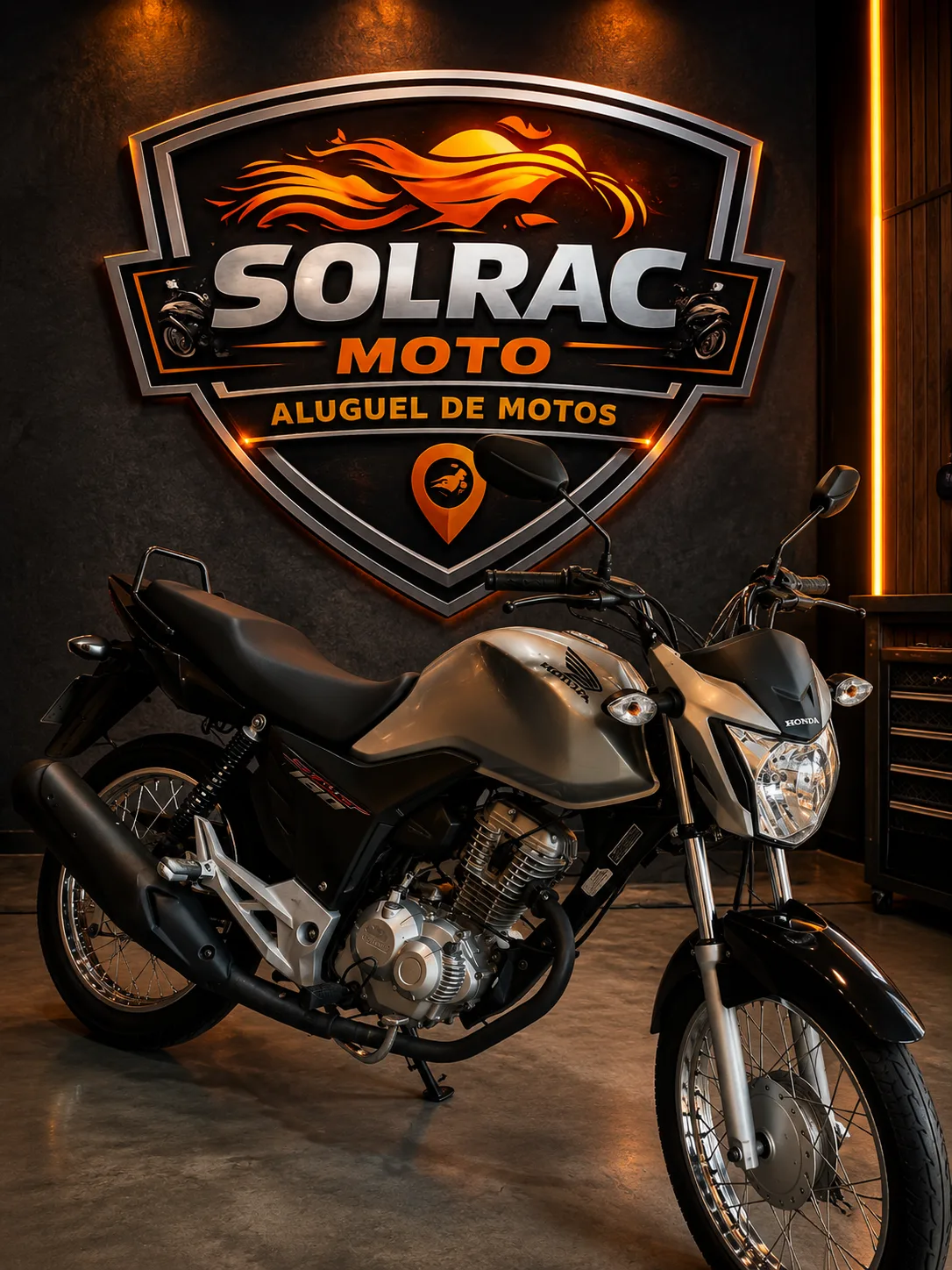 Honda CG Start 160 disponível para aluguel em Sorocaba - Solrac Moto